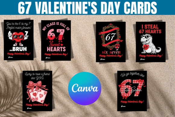 Download 67 Valentine's Day Cards Canva Template - 67 valentine Collection